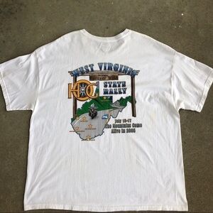 Hog West Virginia State Rally 2005 2XL White Tee